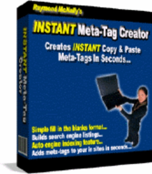 Product picture Instant Meta Tag Creator Creates Instant Copy & Paste Meta-t