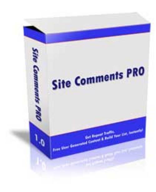Product picture *new* Site Comments Pro With Master Resale Rights. 2011